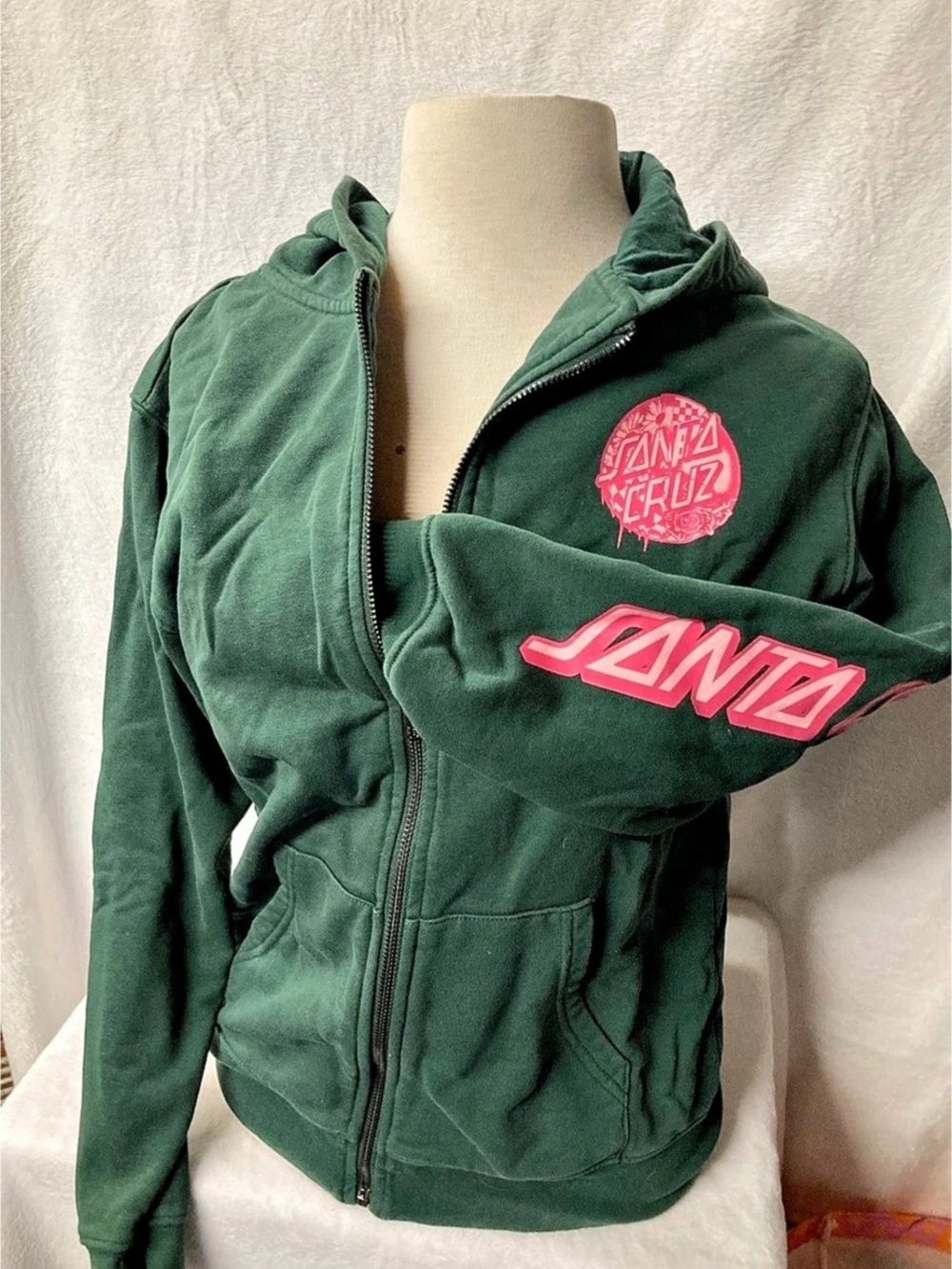 Santa Cruz Green Graphic Zip Hoodie